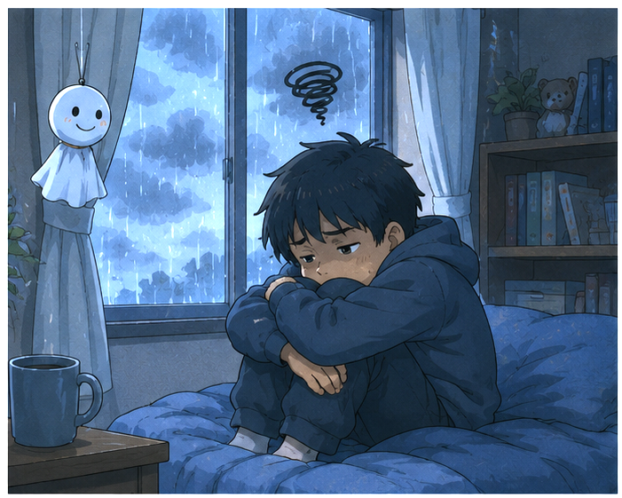 梅雨に落ち込む